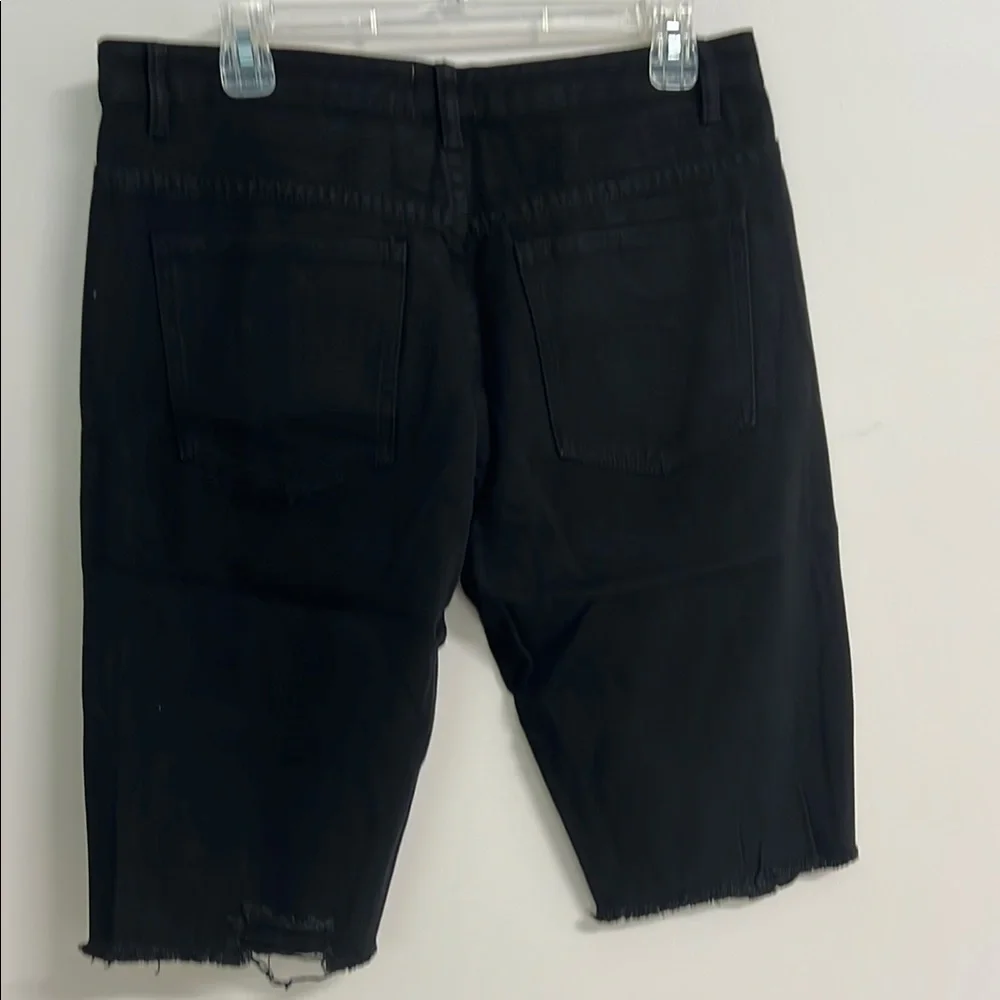 POL Black Jean Shorts Raw Cut-Off Hem - Picture 6 of 6